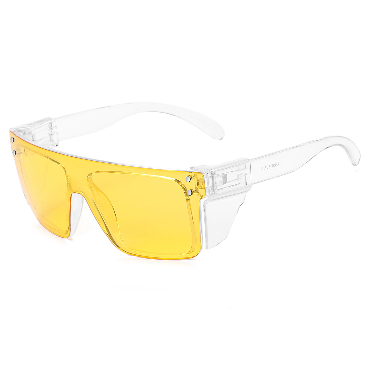 Aaliyah-Clear Frame Safety Polarized